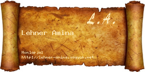 Lehner Amina névjegykártya